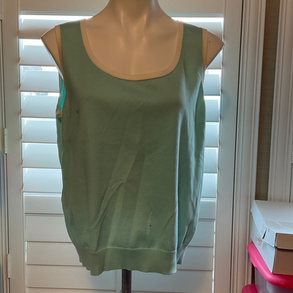 Jones New York Mint Green Tank Top